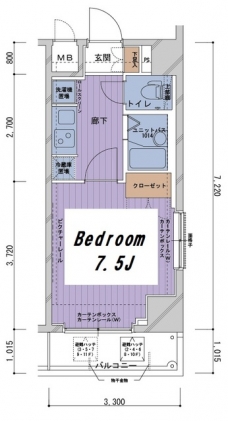 メインステージ神田駅前の間取り図