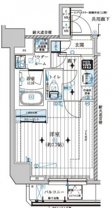 メインステージ若松河田の間取り図