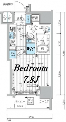 メインステージ三田アーバンスクエアの間取り図