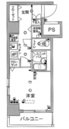 スカイコート大森第5の間取り図