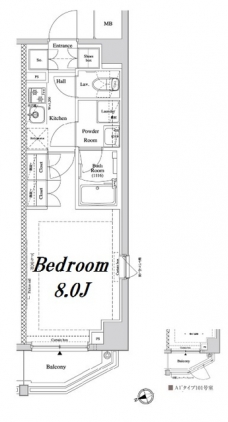 アクサス神楽坂の間取り図
