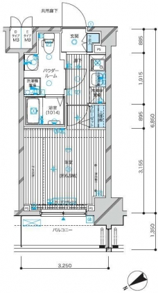 メインステージ蒲田VIエグザの間取り図