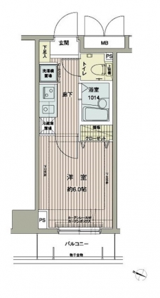 メインステージ西新宿の間取り図