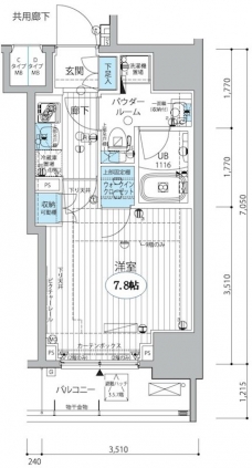 メインステージ三田アーバンスクエアの間取り図
