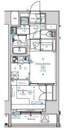 アークマーク渋谷初台の間取り図