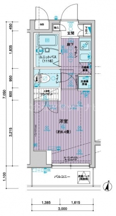 メインステージ飯田橋の間取り図