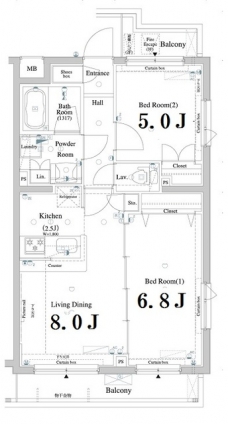 アクサス西新宿の間取り図