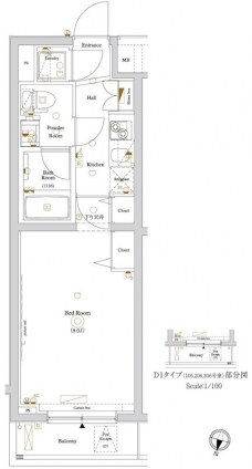 アクサス新宿の間取り図