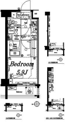 アクサス品川大井町の間取り図