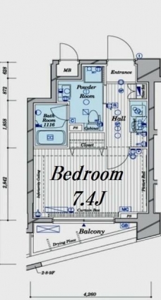メインステージ中目黒の間取り図