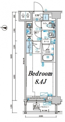 メインステージ森下駅前の間取り図