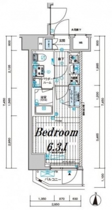 メインステージ千住中居町の間取り図