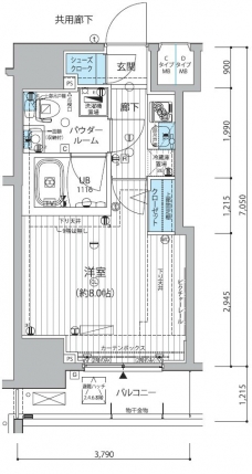 メインステージ三田アーバンスクエアの間取り図