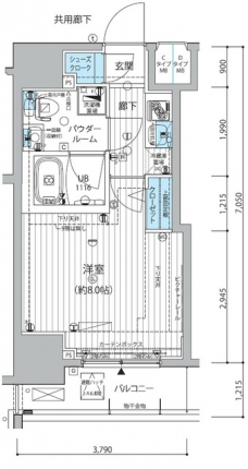 メインステージ三田アーバンスクエアの間取り図