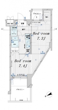 メインステージ野方駅前の間取り図