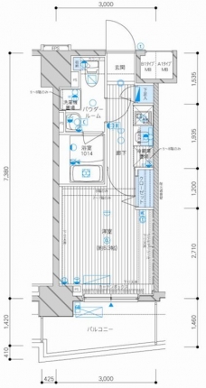 メインステージ八幡山の間取り図