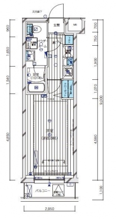 メインステージ新宿中井の間取り図
