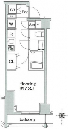 グランヴァン深川木場の間取り図