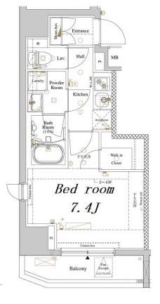 アクサス西大島Sta.の間取り図