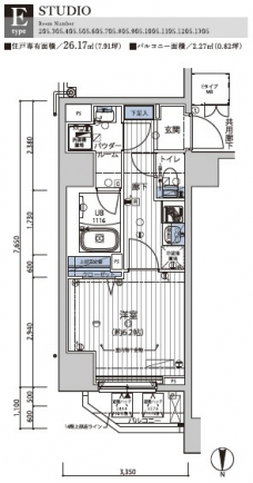 メインステージ錦糸町VIIラピスの間取り図