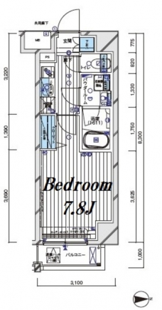 メインステージ白金IIIの間取り図