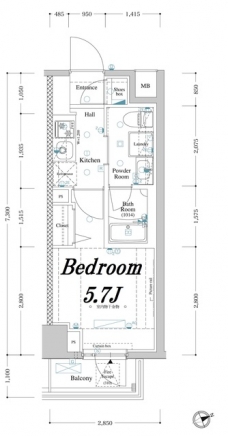 アクサスレジデンス目黒東の間取り図