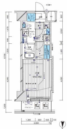 メインステージ門前仲町IIの間取り図