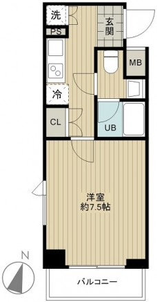 ルーブル学芸大学七番館の間取り図