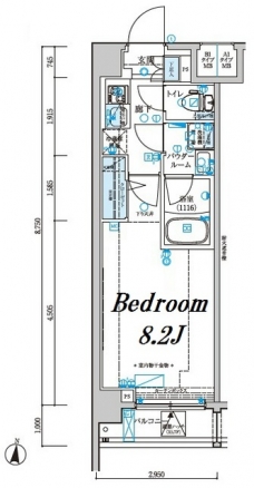 メインステージ森下駅前の間取り図