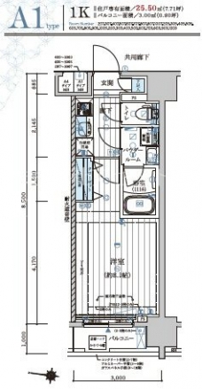 メインステージ森下IIの間取り図