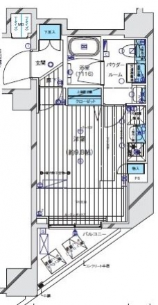 メインステージ三ノ輪EASTの間取り図