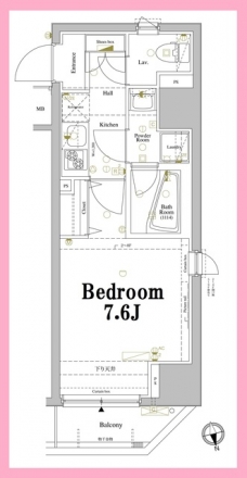 アクサス神楽坂Sta.の間取り図
