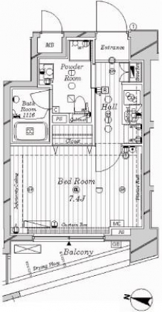 メインステージ中目黒の間取り図