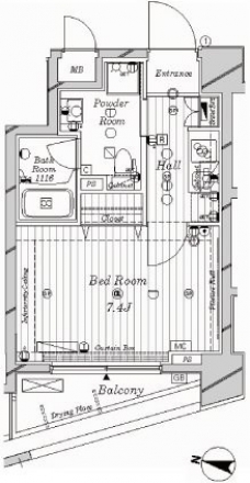 メインステージ中目黒の間取り図