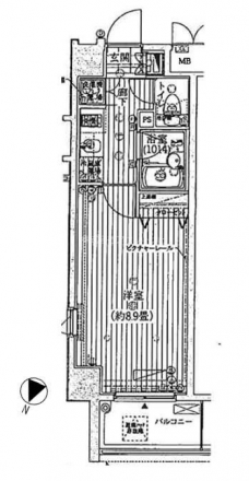 プレール・ドゥーク御徒町の間取り図