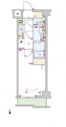 スカイコートグレース新宿中落合の間取り図
