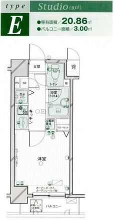 パークウェル神楽坂弐番館の間取り図