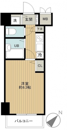 アクサス初台の間取り図