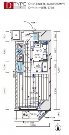メインステージ北千住Vの間取り図