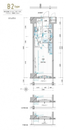 メインステージ錦糸町VIエグザの間取り図