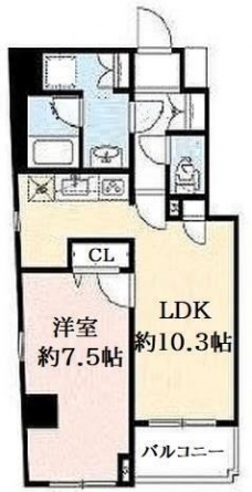 アクサス日本橋浜町の間取り図