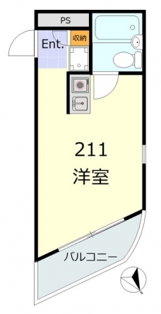 トップ三軒茶屋第４の間取り図