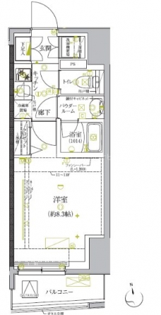 クレイシア板橋モデルノの間取り図