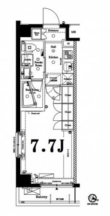 アクサス西馬込アジールコートの間取り図