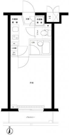 ルーブル早稲田弐番館の間取り図