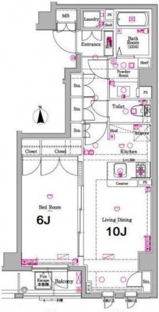 アクサス白山の間取り図