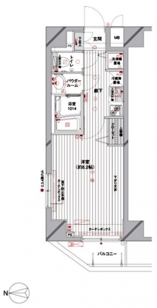 メインステージ蔵前の間取り図