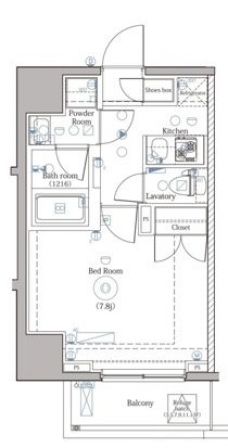 DIPS上野NORTHの間取り図