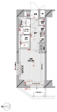 メインステージ蔵前の間取り図