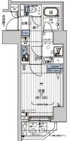 メインステージ錦糸町VIIラピスの間取り図